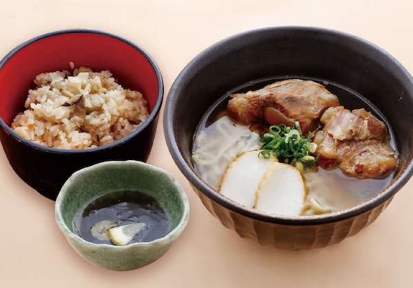 軟骨ソーキそば定食