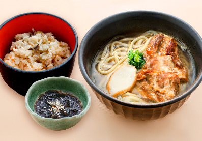 軟骨ソーキそば定食